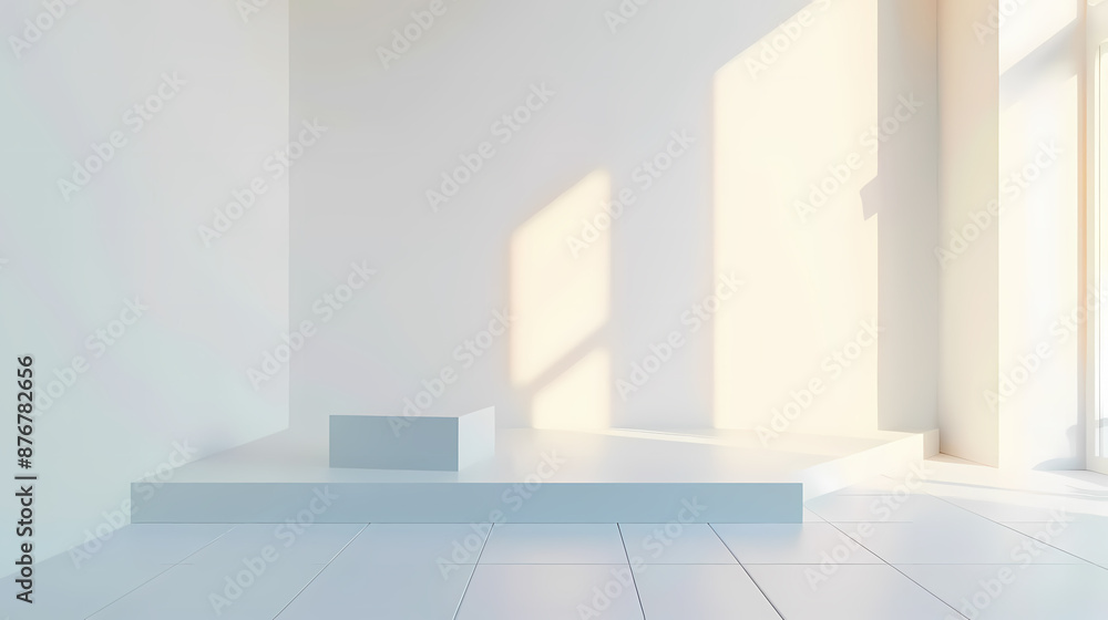 Minimalist Interior Design with Sunlit Room and Geometric Shapes Minimalist Interior Design with Sunlit Room and Geometric Shapes