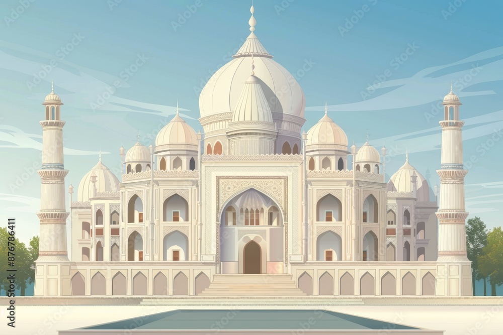 Fototapeta premium A detailed vector of a famous temple