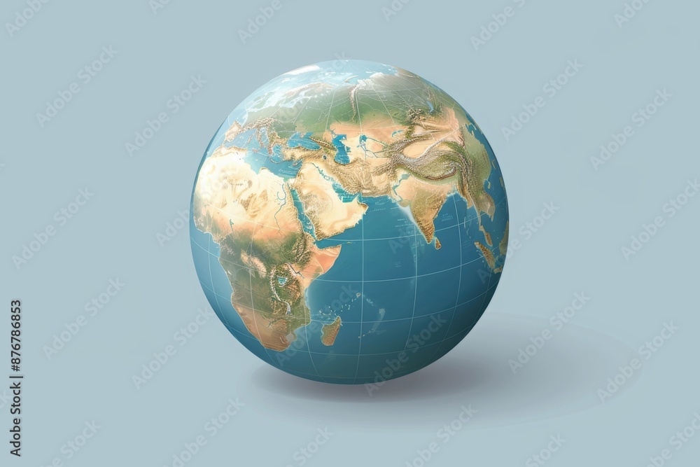 A detailed vector of a world globe A detailed vector of a world globe