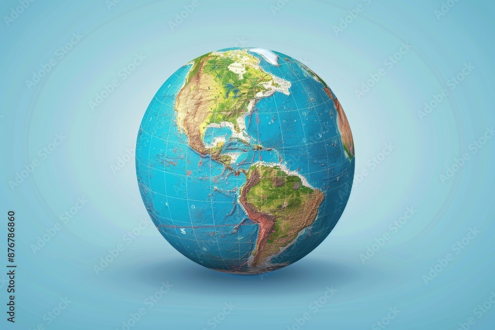 Fototapeta premium A detailed vector of a world globe