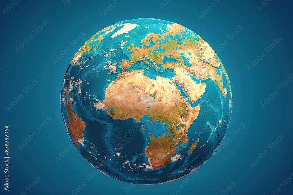 A detailed vector of a world globe A detailed vector of a world globe