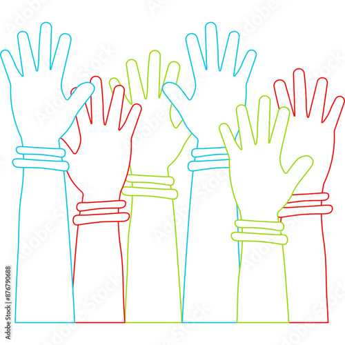 Wallpaper Mural Friendship Day Hands Line Torontodigital.ca