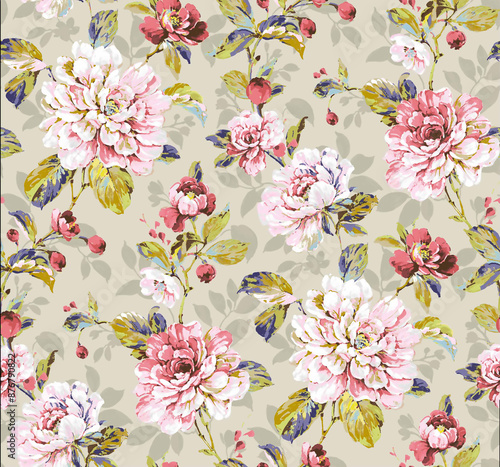 seamless pattern with flowers