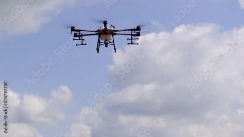 Large Drone for Crop Dusting; Spraying crops against weeds using a drone