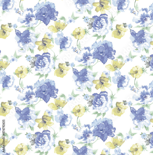 seamless pattern with flowers