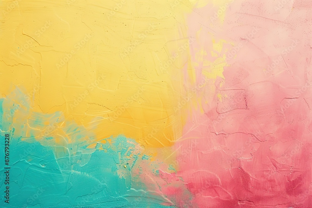 Fototapeta premium Grunge pastel yellow and pink abstract light background 