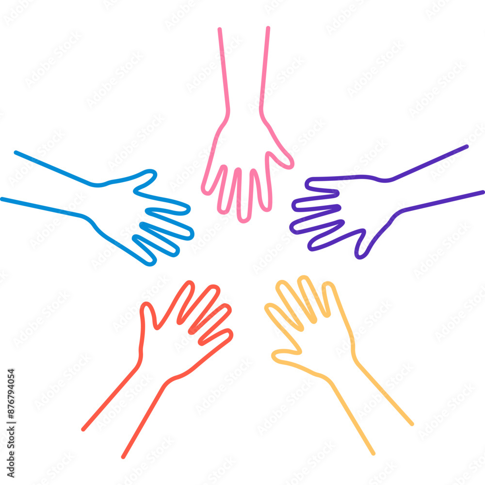 Friendship Day Hands Line Friendship Day Hands Line