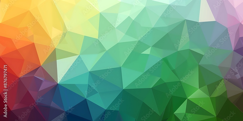 Abstract geometric background consisting of pastel colored polygons arranged in a gradient. Abstract geometric background consisting of pastel colored polygons arranged in a gradient.