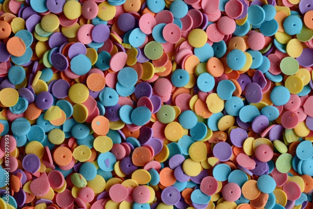 Close-up view of a pile of brightly colored buttons, ideal for use in craft projects or design inspiration Close-up view of a pile of brightly colored buttons, ideal for use in craft projects or design inspiration