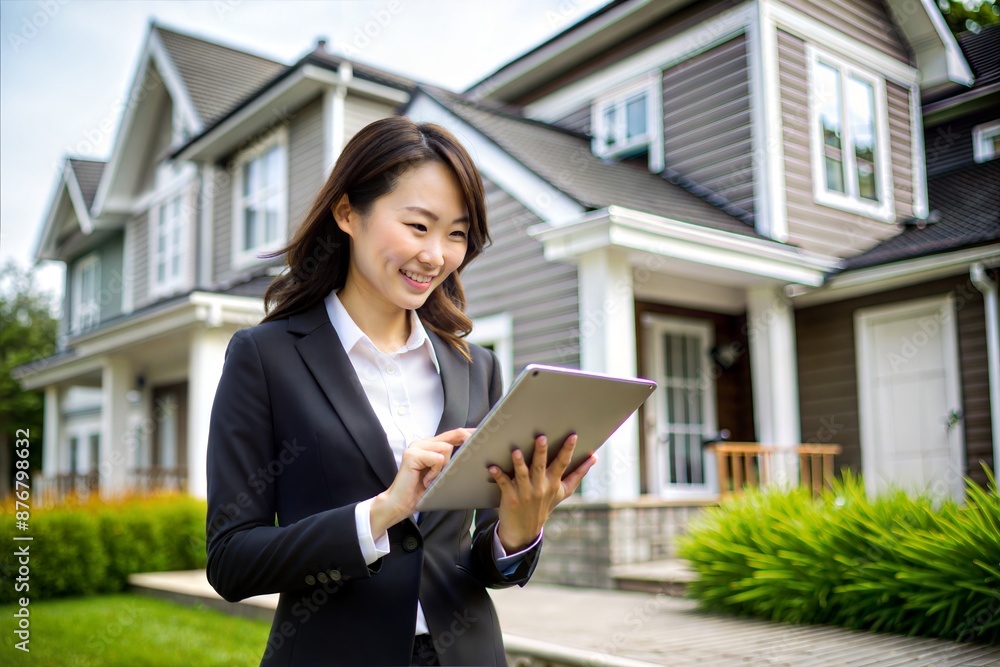Asian Female Realtor Using Digital Tablet to Show Property Listings
Asian Female Realtor Using Digital Tablet to Show Property Listings