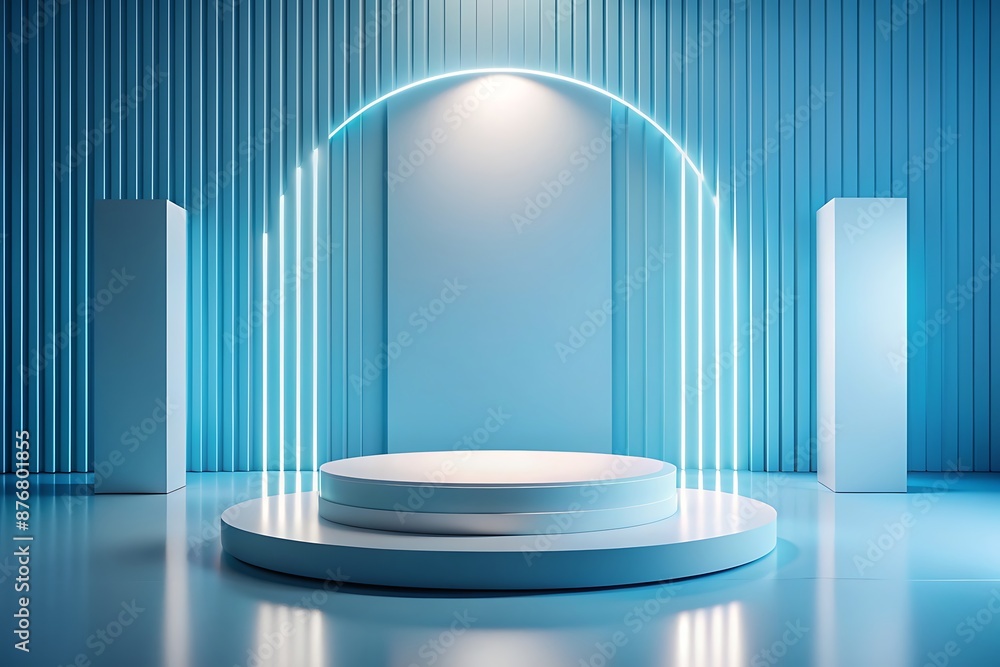 Captivating 3D Pedestal on Blue Background for Premium Products. Podium. Stage. Pedestal. Photos. Images. Captivating 3D Pedestal on Blue Background for Premium Products. Podium. Stage. Pedestal. Photos. Images.