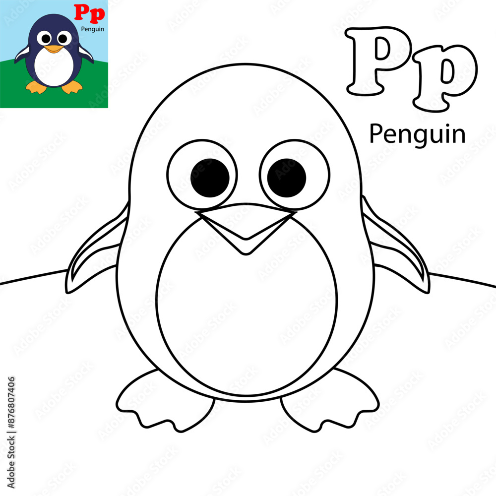 Obraz premium Coloring book for kids letters vector