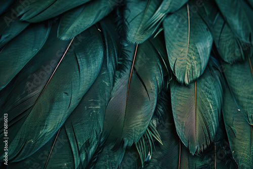 Generative ai on theme of beautiful texture bird feather for design natural abstract background