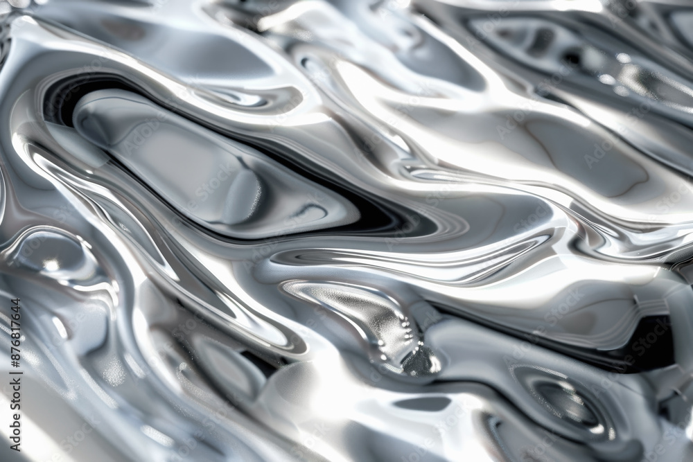 Liquid silver metallic wavy, chrome metal texture with wave abstract background. Liquid silver metallic wavy, chrome metal texture with wave abstract background.