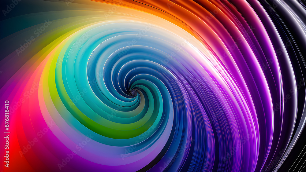 AI generated image of a colorful whirl