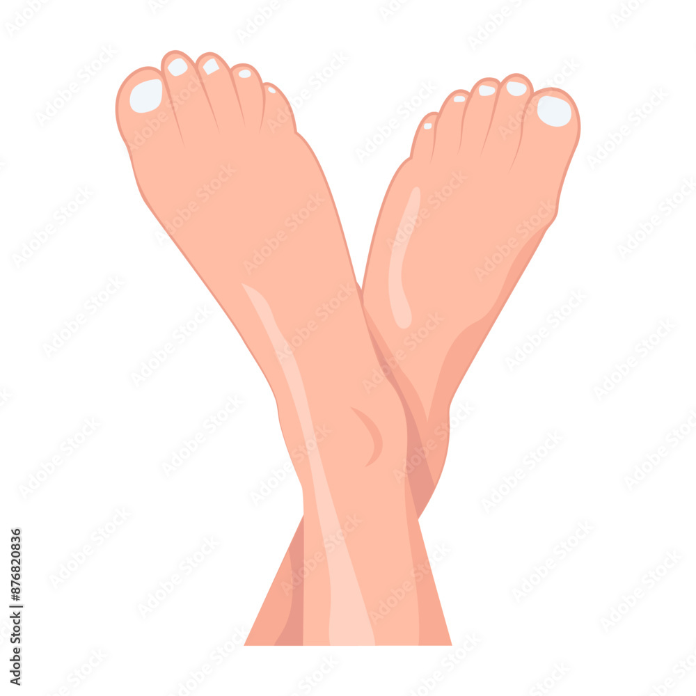 Obraz premium A flat icon showing beautiful crossed feet
