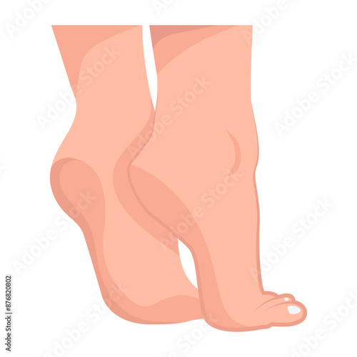 A flat icon of soft foot heels  

