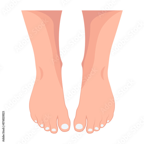 Beautiful woman feet flat style icon 

