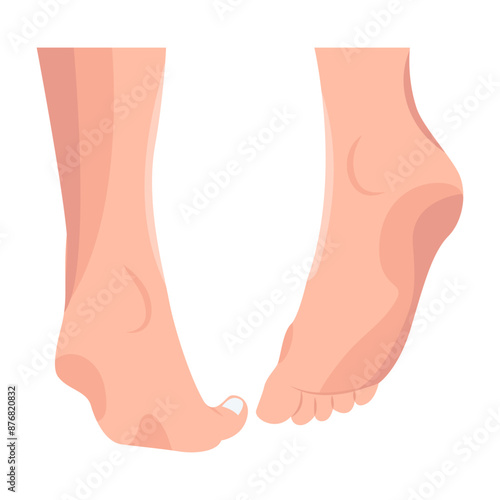 Beautiful soft feet flat style icon 


