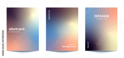 set template Abstract Blurred Colorful Background For banner, flyer, covers, wallpapers, brands, social media and other mobile projects