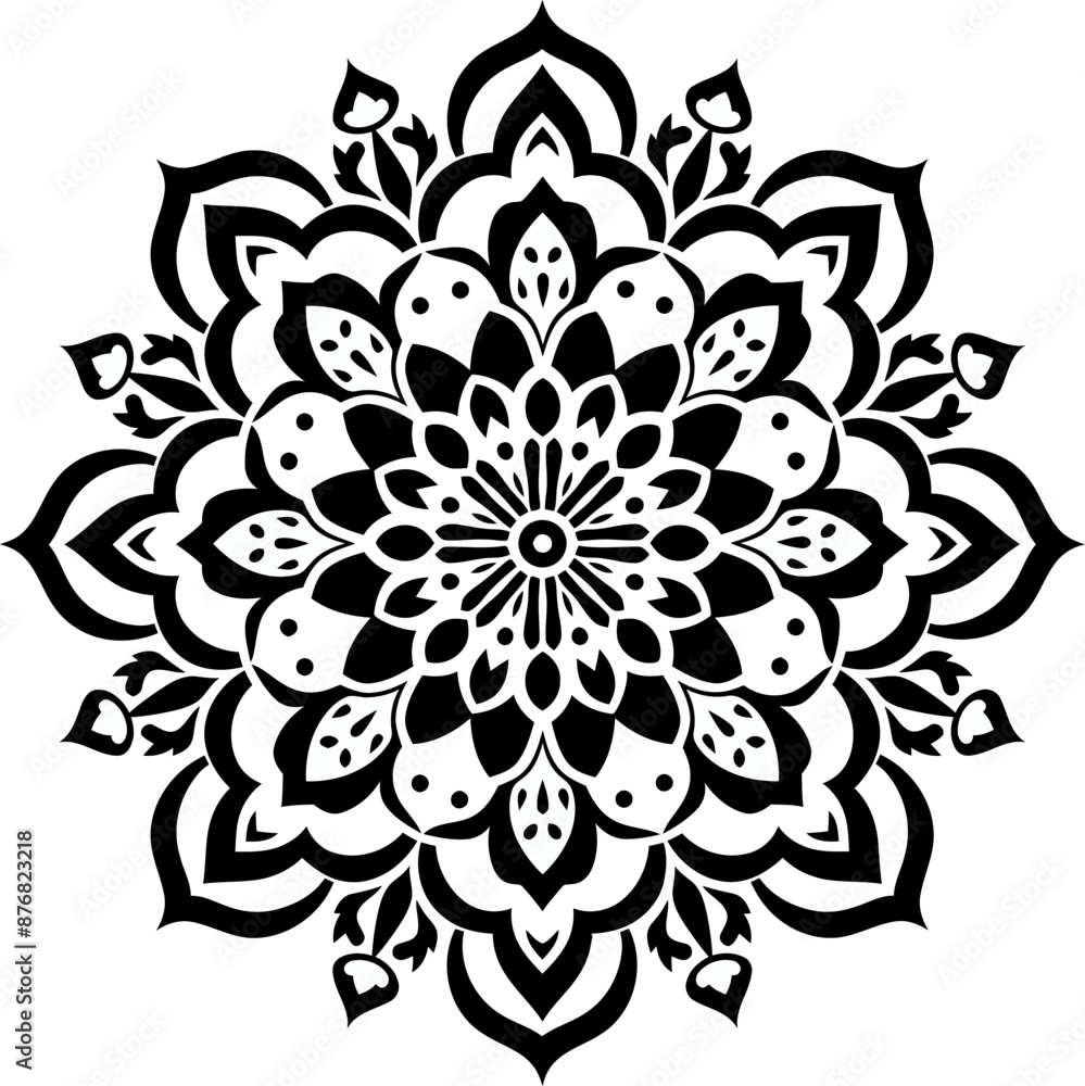 Mandala Simple Round Flat Vector. Mandala Simple Round Flat Vector.
