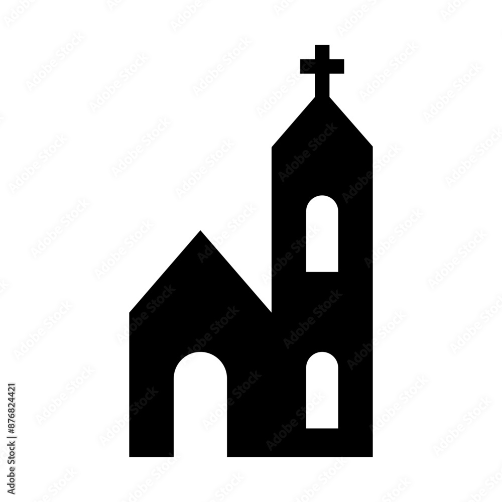 Christian Church Icon Vector Illustration Christian Church Icon Vector Illustration