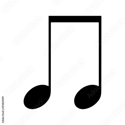 Beamed Eighth Note Icon Vector Illustration