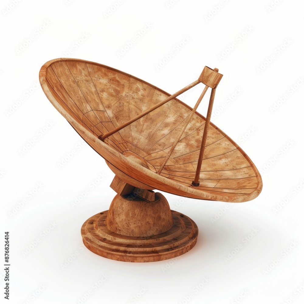 3D render of a satellite dish isolate on white background 3D render of a satellite dish isolate on white background