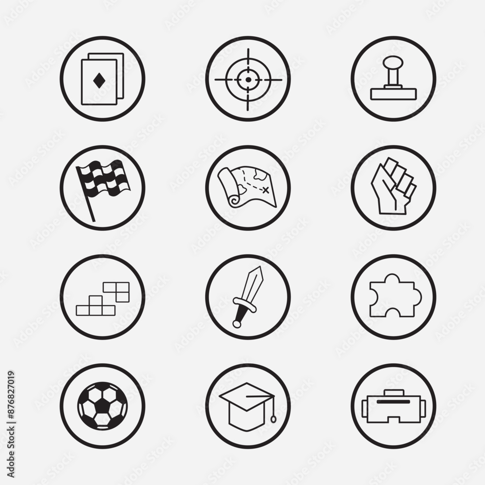 set of game category icon good for symbol, logo, element design, app icons, web icon, website icons set of game category icon good for symbol, logo, element design, app icons, web icon, website icons