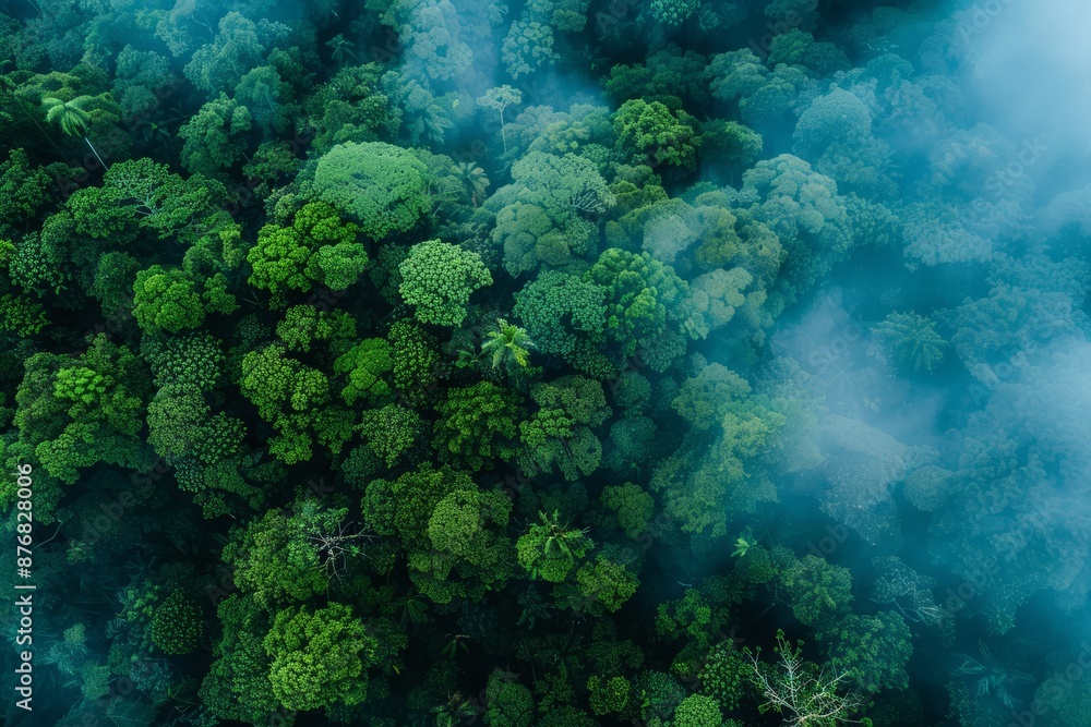 A drone perspective of the cloud forest canopy and over story in the Talamanca Mountains and Volcan Baru National Park A drone perspective of the cloud forest canopy and over story in the Talamanca Mountains and Volcan Baru National Park