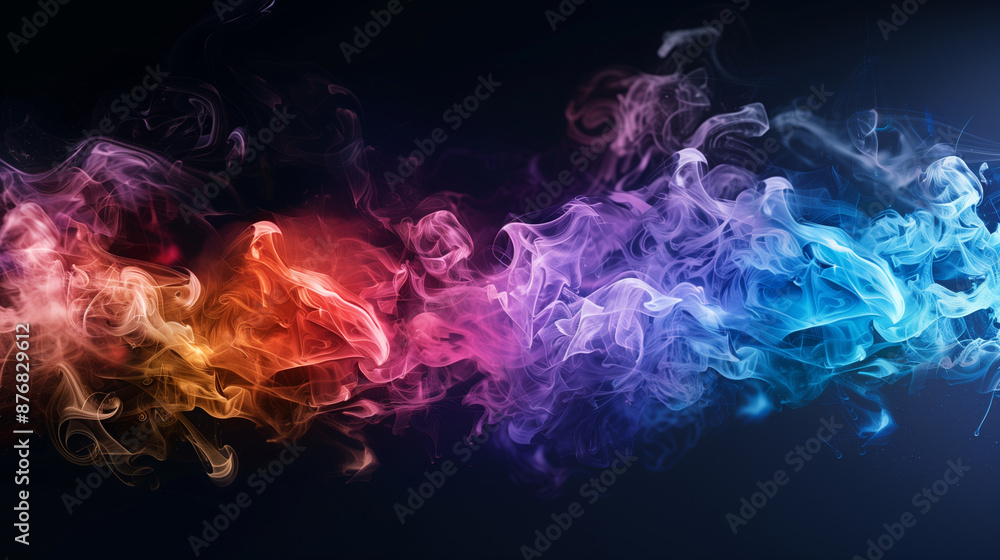 Obraz premium colored smoke on black background 