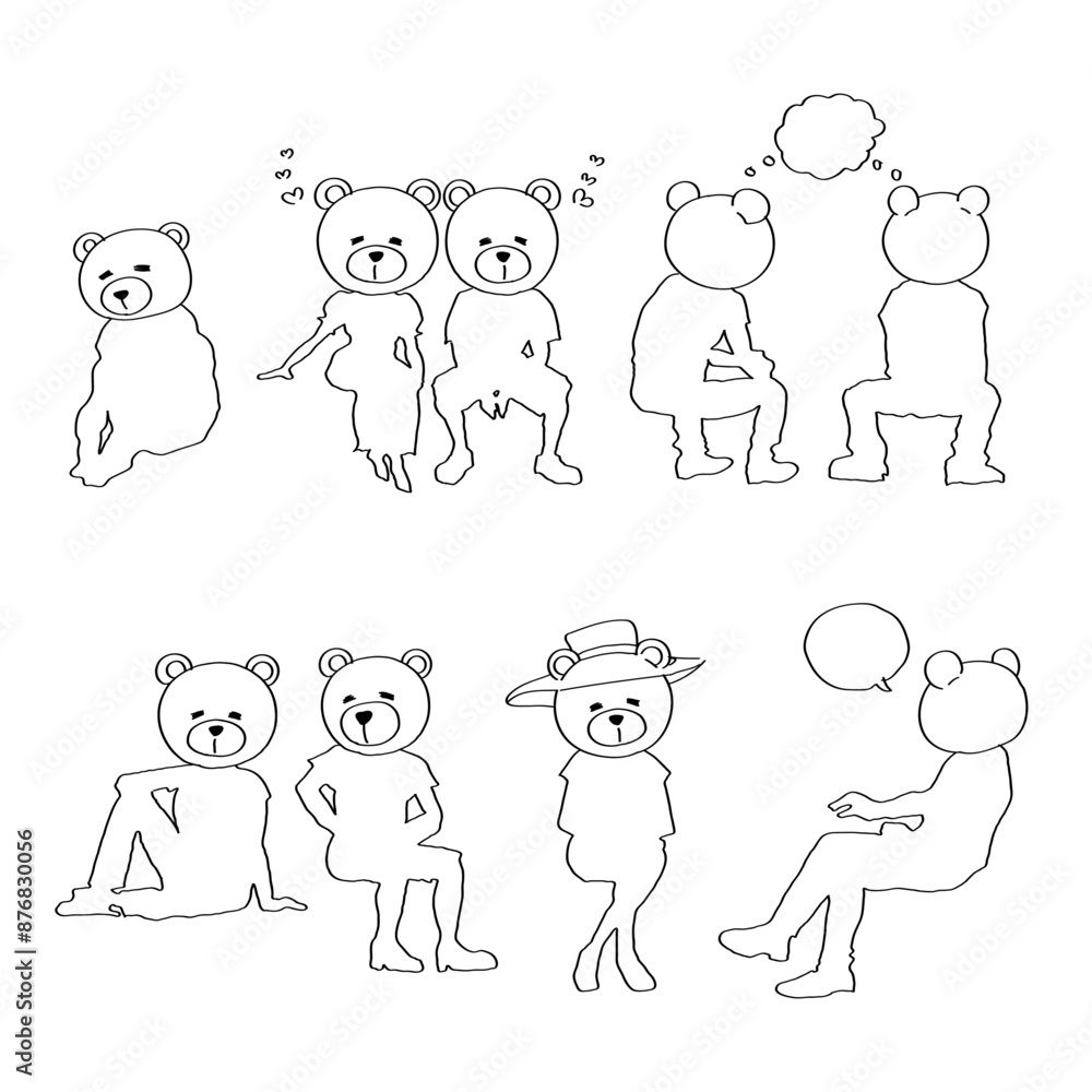 Bearhead people_sittingwholeset_silhouette_created by Nagyung Bearhead people_sittingwholeset_silhouette_created by Nagyung