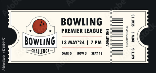 Bowling Ticket Template