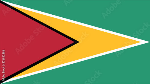 Official vector flag of Guyana. Illustration eps10.