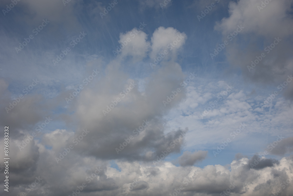 Blue sky. Beautiful Cumulus clouds flying across the sky, Blue sky. Beautiful Cumulus clouds flying across the sky,