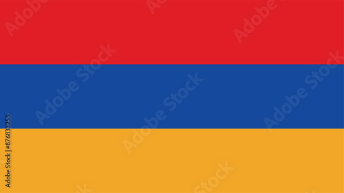Official vector flag of Armenia. Illustration eps10.