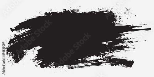 Black paint, ink brush, brush strokes, brushes, lines, frames, box, grungy. Grungy brushes collection. Brush stroke paint boxes on white background - stock vector. 
