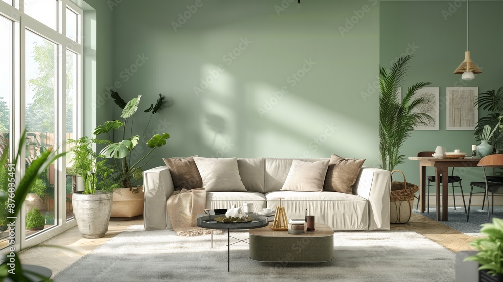 A simple and elegant Scandinavian style living room A simple and elegant Scandinavian style living room
