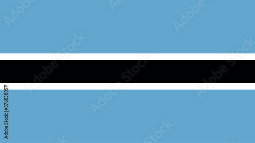 Official vector flag of Botswana. Illustration eps10.