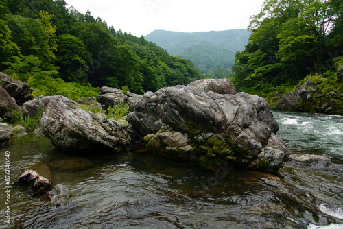 Big rock in the stream