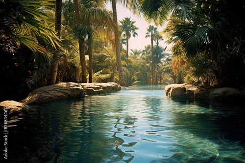 Pool nature landscape ocean outdoors forest.