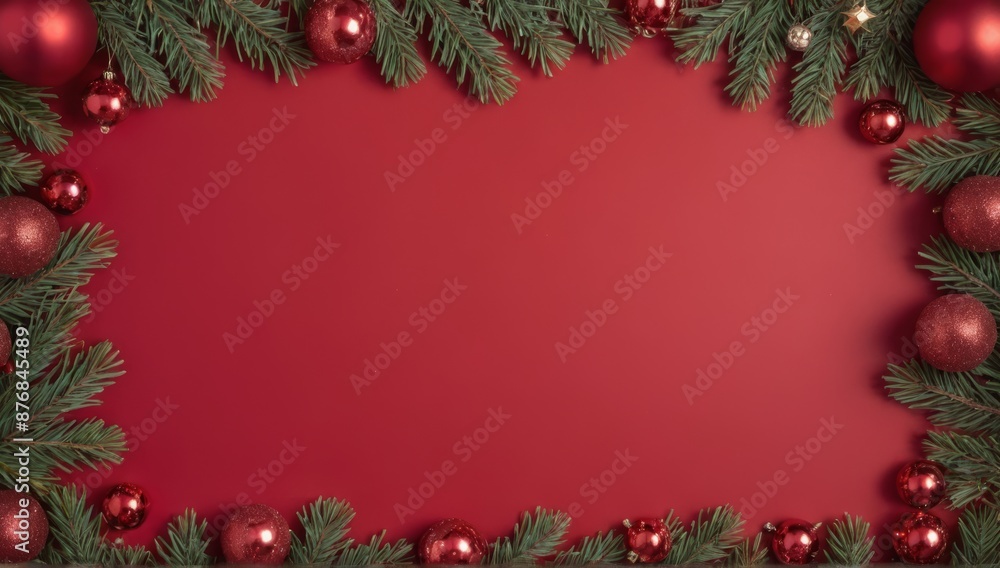 Christmas wall decoration with copy space Christmas wall decoration with copy space