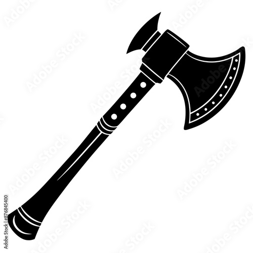 axe black silhouette art illustration