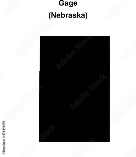 Gage County (Nebraska) blank outline map