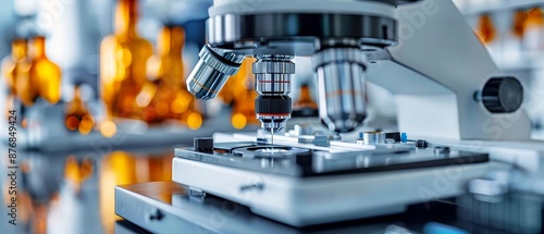 closeup ofLaboratory with advanced research equipment, breakthrough moment, key scientific discoveries, innovation in science