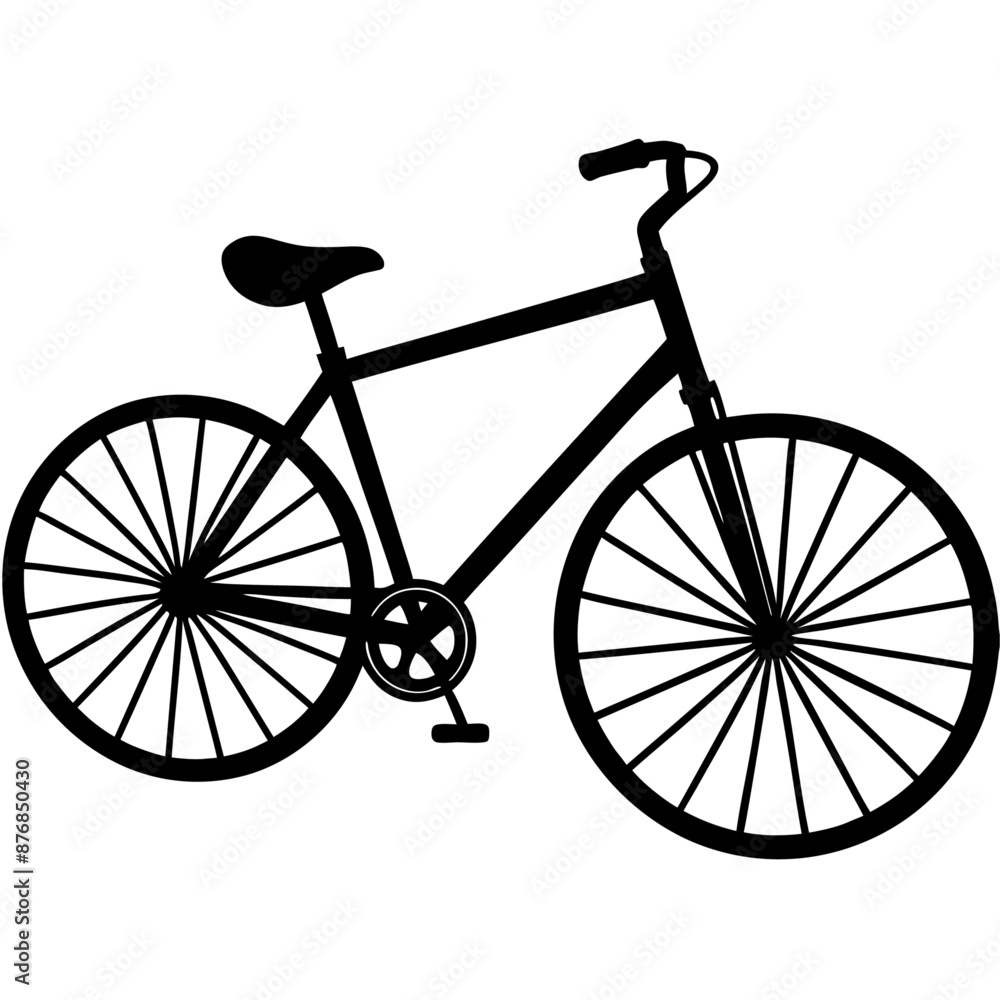 Obraz premium bicycle black silhouette art illustration