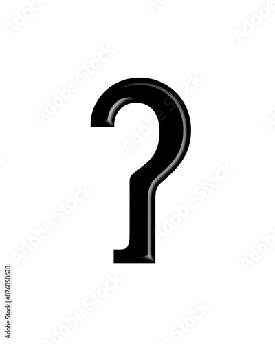 3d question mark sign on transparent background PNG