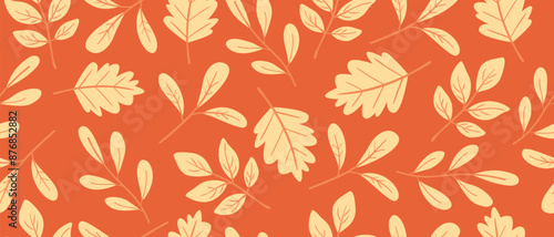 Autumn leaves, seamless autumn pattern.