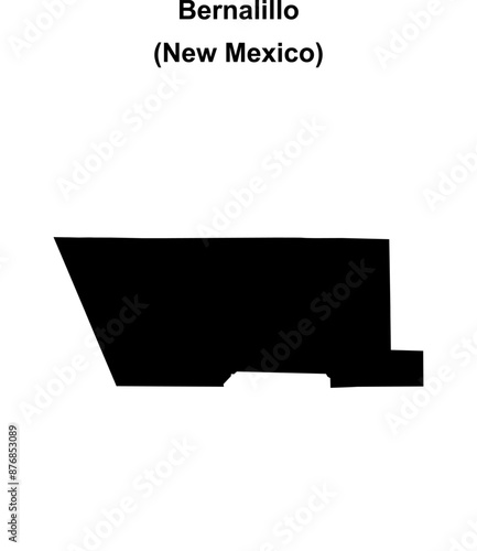 Bernalillo County (New Mexico) blank outline map
