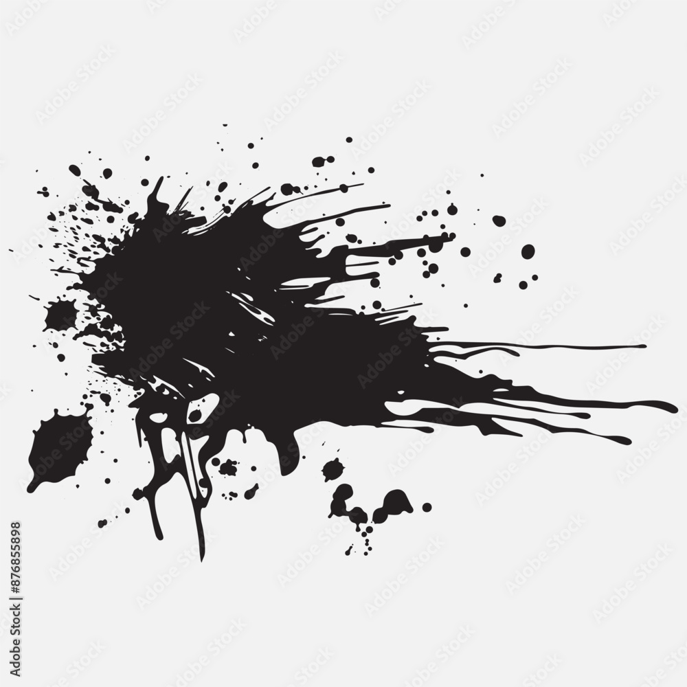 ink blot black, transparent background, generated AI ink blot black, transparent background, generated AI